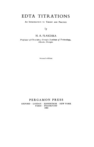 ﻿تیتراسیون EDTA درآمدی بر تئوری و عمل