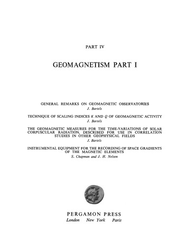﻿ژئومغناطیس. Annals of The International Geophysical Year, Vol. 4