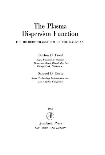 ﻿تابع پراکندگی پلاسما تبدیل هیلبرت گاوسی