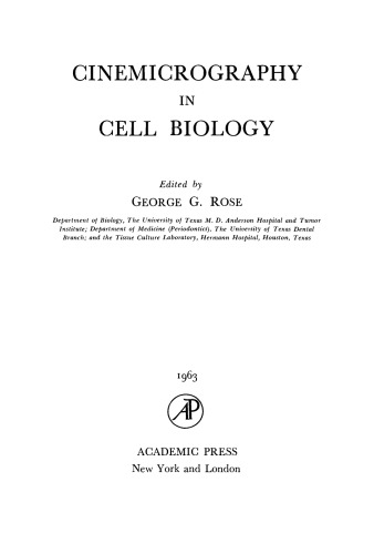 ﻿سینمروگرافی در زیست شناسی سلولی