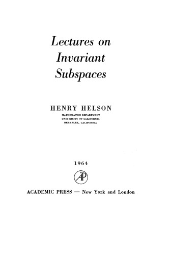 ﻿سخنرانی در مورد فضاهای فرعی ثابت