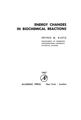 تغییرات انرژی در واکنشهای بیوشیمیایی