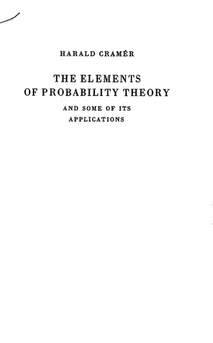 ﻿عناصر نظریه احتمال و برخی از کاربردهای آن