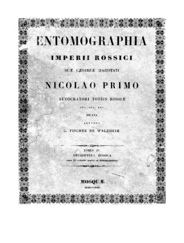 ﻿Orthoptera Rossica.