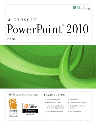PowerPoint 2010: Basic Certblaster ، کتابچه راهنمای دانشجویی