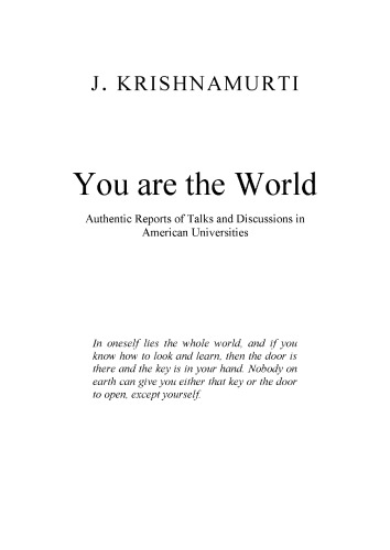 ﻿شما جهان هستید: گزارش های معتبر گفتگوها و گفتگوها در دانشگاه های آمریکا