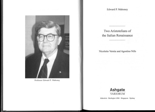 ﻿دو ارسطویی دوره رنسانس ایتالیا: نیکولتو ورنیا و آگوستینو نیفو