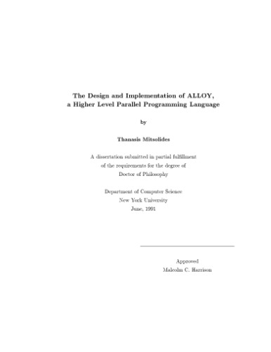 طراحی و پیاده سازی ALLOY، زبان برنامه نویسی سطح بالا