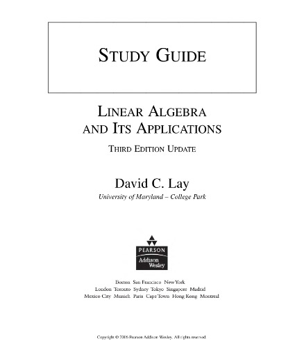 ﻿راهنمای مطالعه جبر خطی و کاربردهای آن، ویرایش سوم