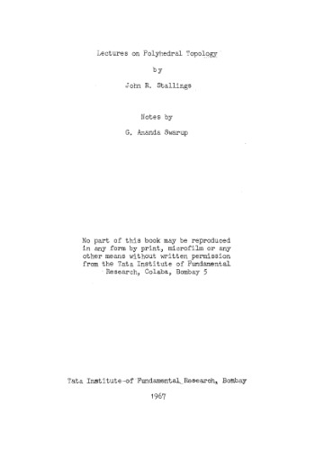 سخنرانی در مورد توپولوژی چندکاره