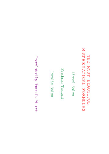 ﻿زیباترین فرمول های ریاضی