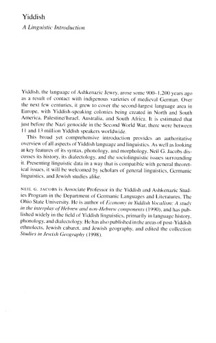 ﻿ییدیش: یک مقدمه زبانی