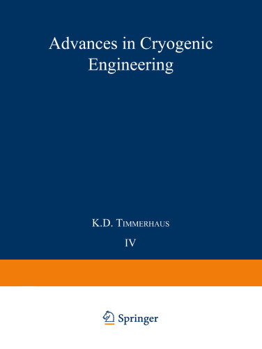 ﻿پیشرفت در مهندسی برودتی: مجموعه مقالات کنفرانس مهندسی برودتی 1958