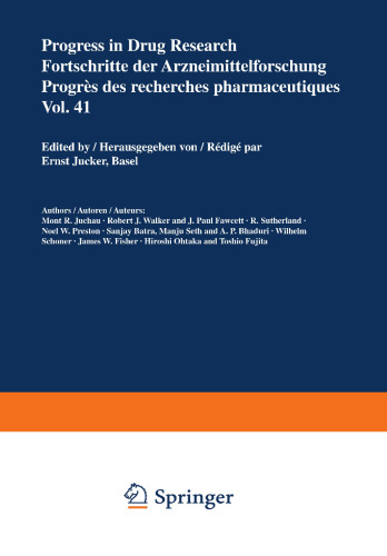 پیشرفت در تحقیقات دارویی / Fortschritte der Arzneimittelforschung / Progrès des recherches pharmaceutiques