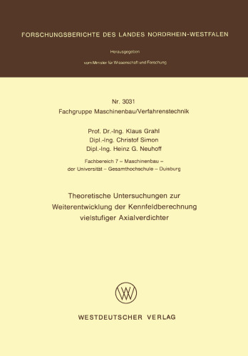 ﻿بررسی های نظری برای توسعه بیشتر محاسبه نقشه مشخصه کمپرسورهای محوری چند مرحله ای