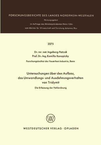 ﻿تحقیقات در مورد ساختار ، تغییر شکل و گسترش رفتار تریدیمیت: تشخیص اختلال