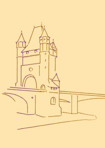 ﻿پل Nibelungen در Worms am Rhein: نشریه یادبود برای افتتاح و تحویل ترافیک پل جاده جدید بر فراز راین در 30 آوریل 1953