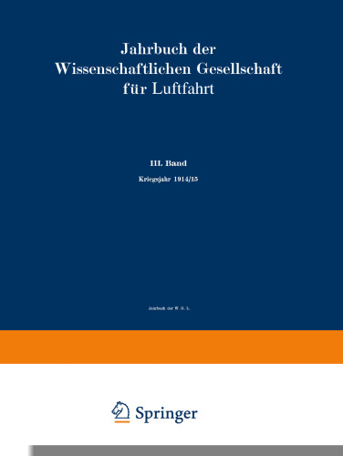 ﻿سالنامه انجمن علمی هوانوردی: III. جلد جنگ سال 1914/15