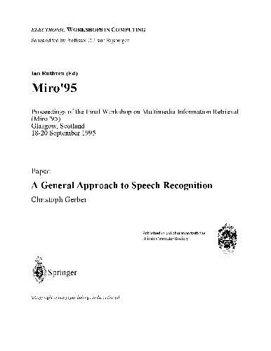 ﻿رویکرد کلی به شناخت گفتار