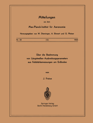 ﻿در مورد تعیین طولانی ترین پارامترهای انتشار موج از اندازه گیری قدرت میدان بر روی زمین