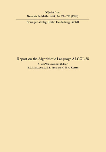 ﻿گزارش الگوریتمی زبان ALGOL 68