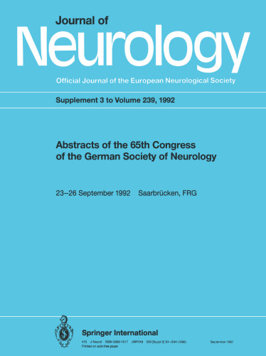 ﻿خلاصه مقالات شصت و پنجمین کنگره انجمن مغز و اعصاب آلمان