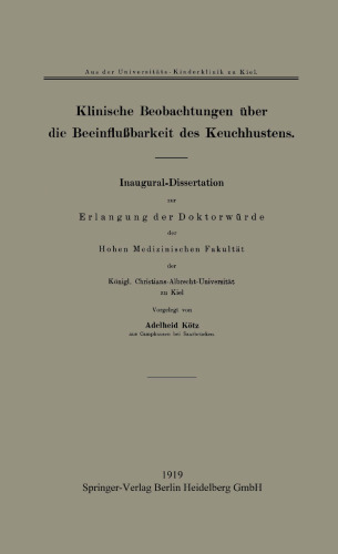 مشاهدات بالینی در مورد تأثیر سرفه مفید: پایان نامه افتتاحی