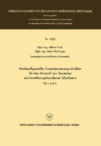 ﻿ابعاد مرتبط با مواد برای طراحی اجزای ساخته شده از الیاف شیشه ای متصل به رزین مصنوعی: بخش I و II