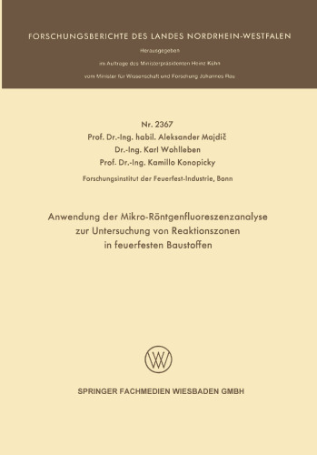 استفاده از آنالیز فلورسنت میکرو اشعه ایکس برای بررسی مناطق واکنش در مصالح ساختمانی مقاوم در برابر حرارت