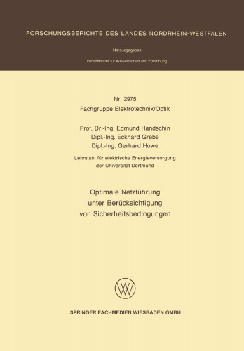 ﻿مدیریت بهینه شبکه با در نظر گرفتن شرایط ایمنی
