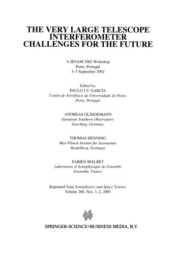 چالش های تداخل سنج تلسکوپ بسیار بزرگ برای آینده