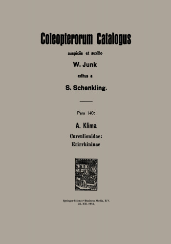A. Klima Curculionidae: Erirhhininae