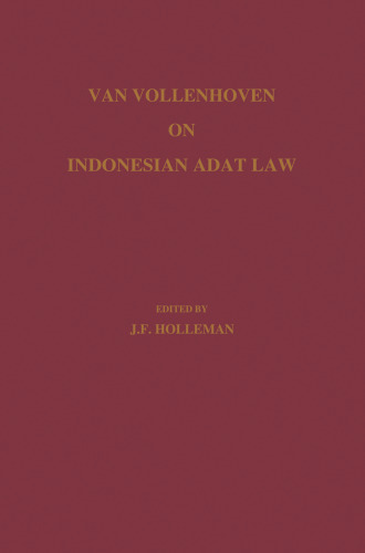 ون Vollenhoven در اندونزی قانون آداث