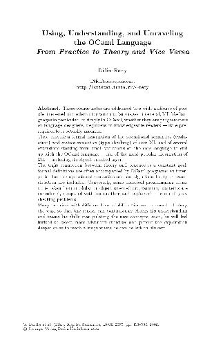 ﻿استفاده از درک و بازگشایی زبان Ocaml