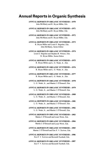 ﻿گزارش های سالانه در سنتز آلی-1989