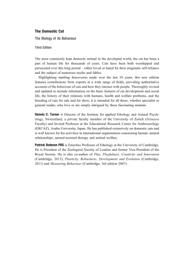 ﻿گربه اهلی: زیست شناسی رفتار آن