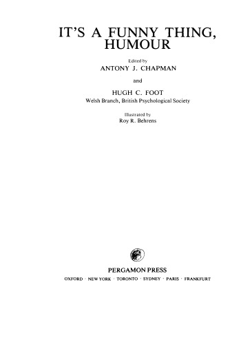 ﻿این یک چیز خنده دار است، طنز. مجموعه مقالات کنفرانس بین المللی طنز و خنده 1976