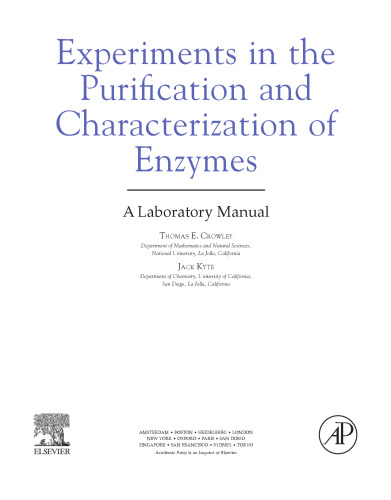 آزمایش در خالص سازی و خصوصیات آنزیم ها. یک کتابچه راهنمای آزمایشگاهی