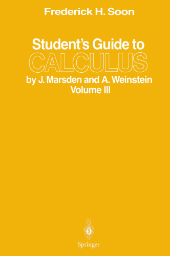 Student’s Guide to hesabal توسط J. Marsden و A. Weinstein: جلد III