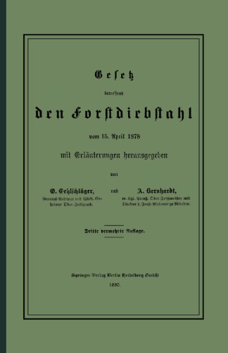 قانون سرقت جنگل: از 15 آوریل 1878