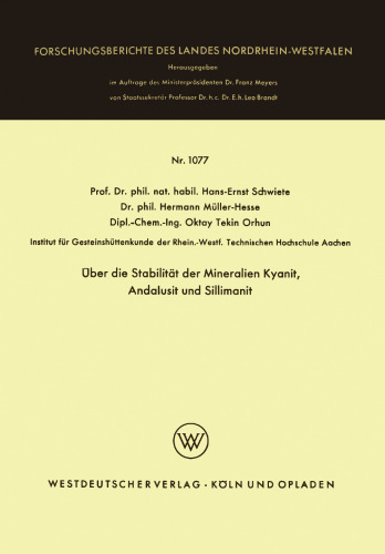﻿درباره پایداری کانی های کیانیت، آندالوزیت و سیلیمانیت