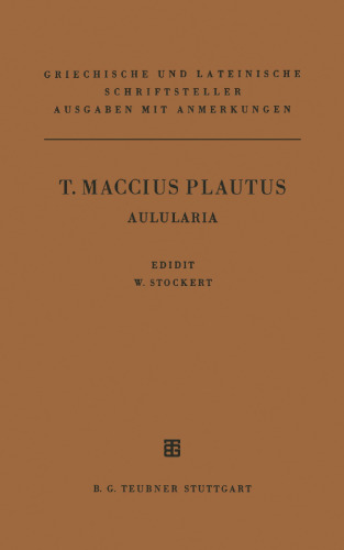 ﻿T. Maccius Plautus Aulularia
