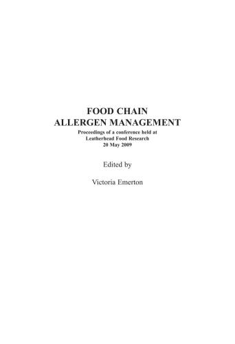 ﻿مدیریت آلرژن زنجیره غذایی