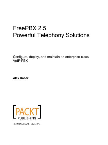 FreePBX 2.5 راه حل های تلفنی قدرتمند