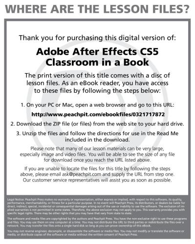 ﻿Adobe After Effects CS5 Classroom در یک کتاب