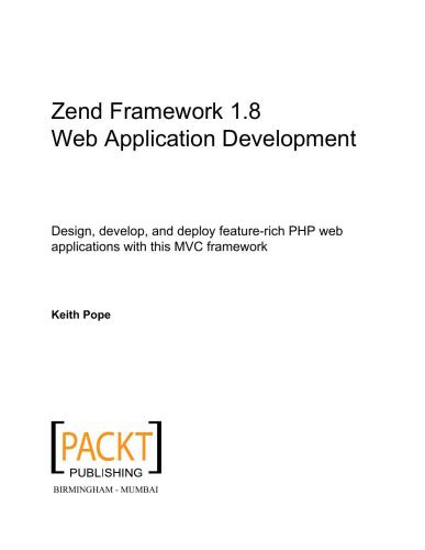 ﻿توسعه برنامه وب Zend Framework 1.8