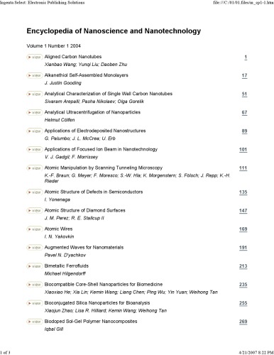 دائرالمعارف علوم نانو و فناوری نانو