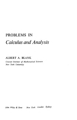 ﻿مسائل در حساب دیفرانسیل و انتگرال و تجزیه و تحلیل