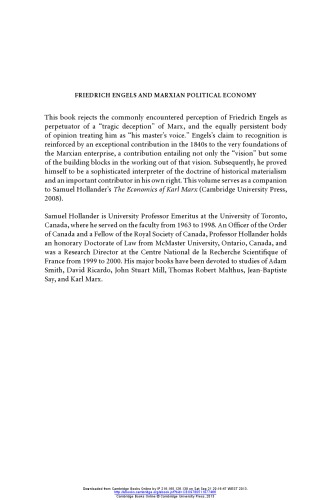 ﻿فردریش انگلس و اقتصاد سیاسی مارکسی