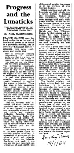 ﻿انجمن قمری بیرمنگام: تاریخ اجتماعی علم و صنعت استانی در انگلستان قرن هجدهم